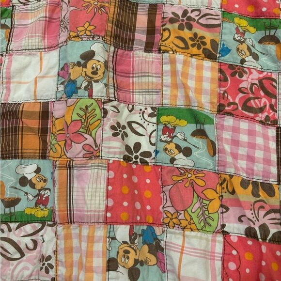 Disney Store vintage Mickey Mouse Minnie Mouse patchwork pattern dress - Picture 5 of 6